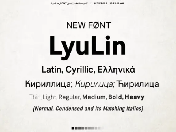 Lyu Lin font