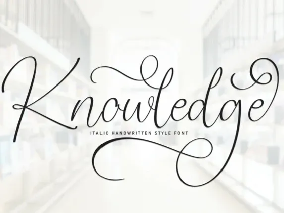 Knowledge Script font