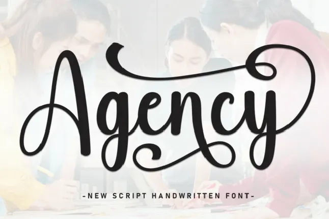 Agency Script font