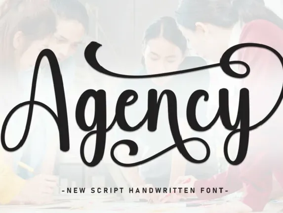 Agency Script font