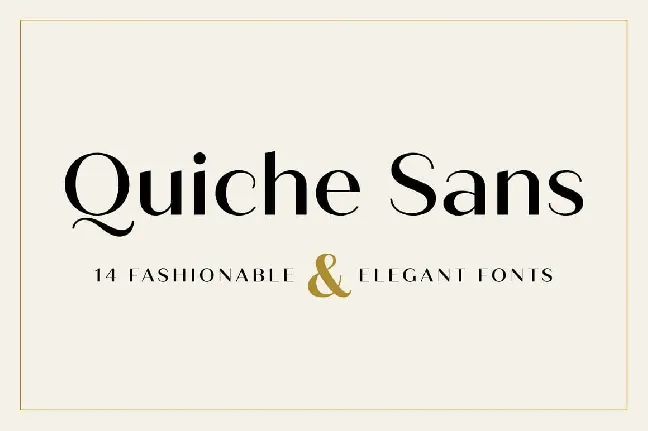 Quiche Sans font