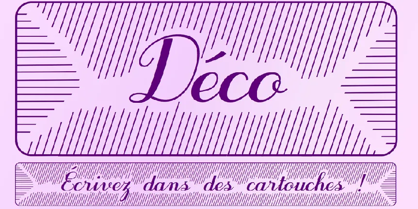 Purple DecoDemo font