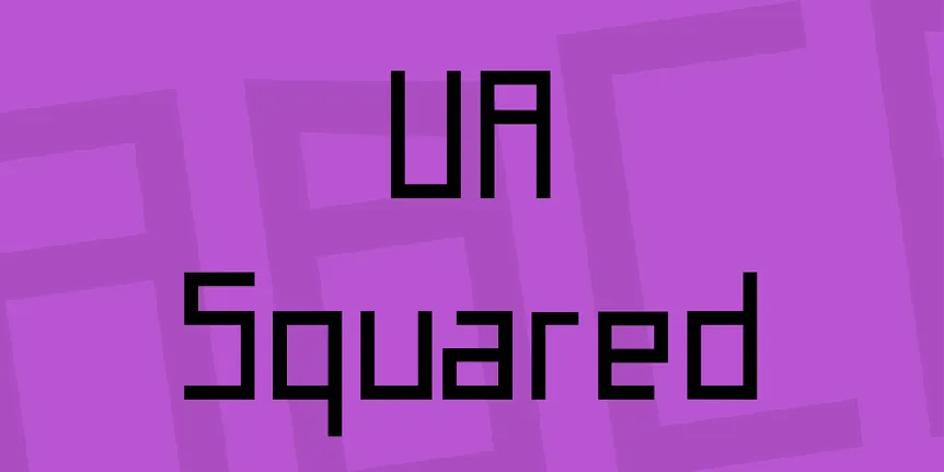 UA Squared font