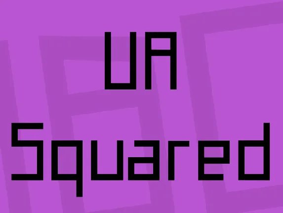 UA Squared font