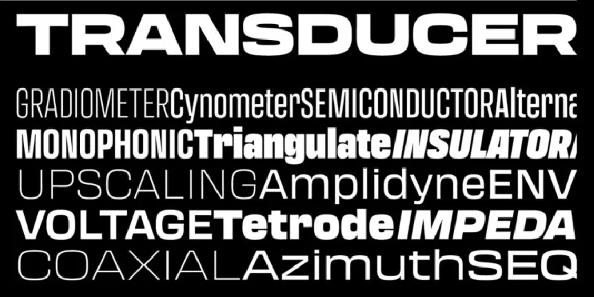 Transducer Family font