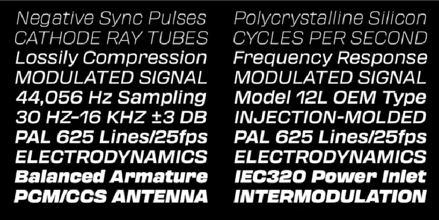 Transducer Family font