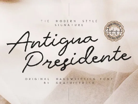 Antigua Presidente Script font