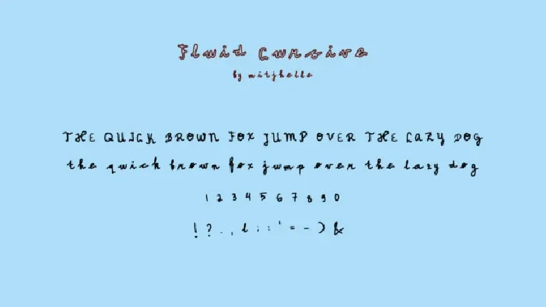 Fluid Cursive Display font