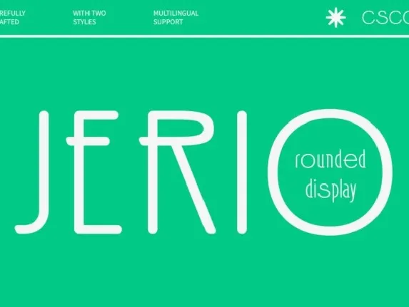 Jerio Rounded font