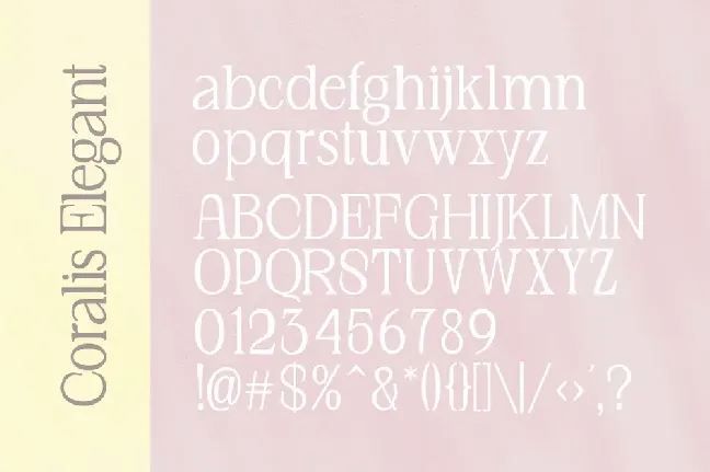 Coralis Elegant font