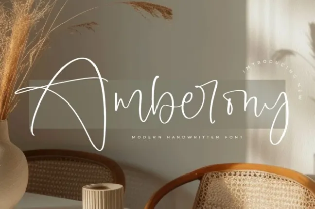 Amberony – Modern Handwritten font