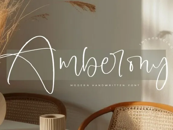 Amberony – Modern Handwritten font