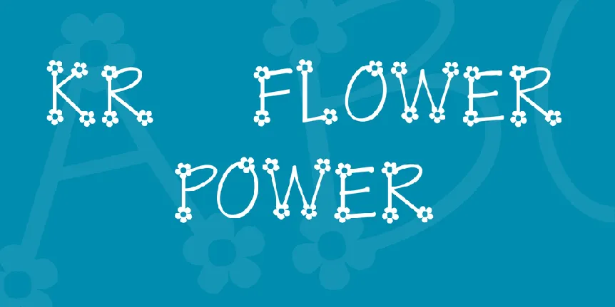 KR Flower Power font