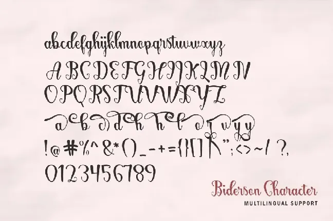 Biderson font