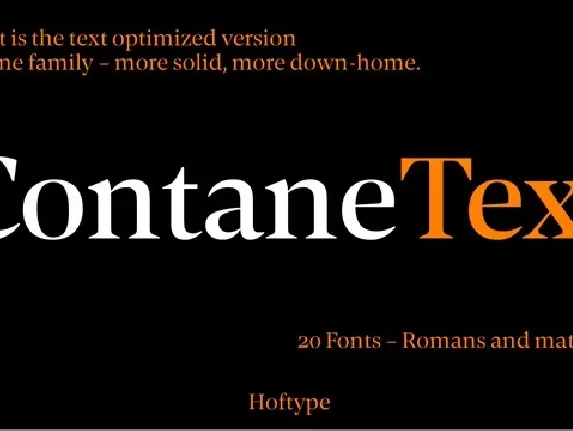 Contane Text Family font