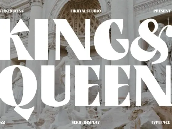 King & Queen font