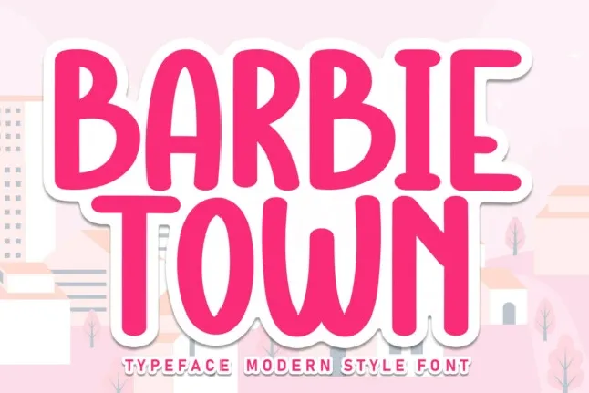 Barbie Town Display font