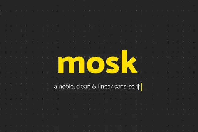 Mosk Free font