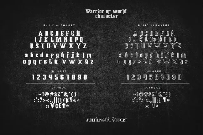 Warrior of World Demo font