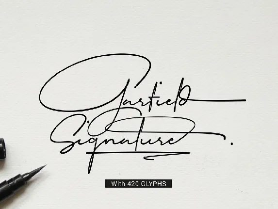 Garfield Signature font