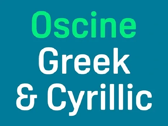 Oscine Family font