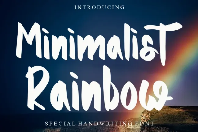 Minimalist Rainbow font