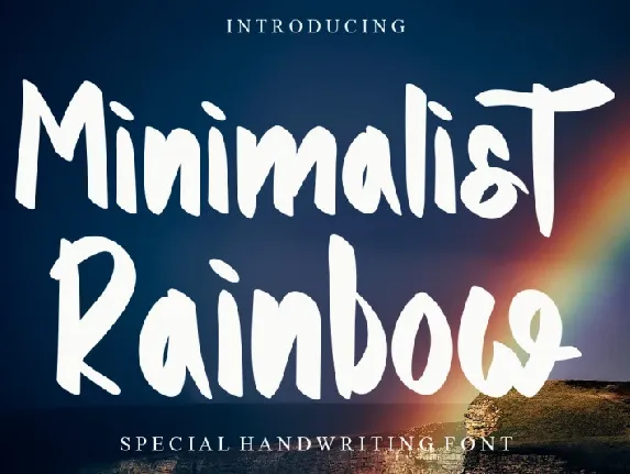 Minimalist Rainbow font