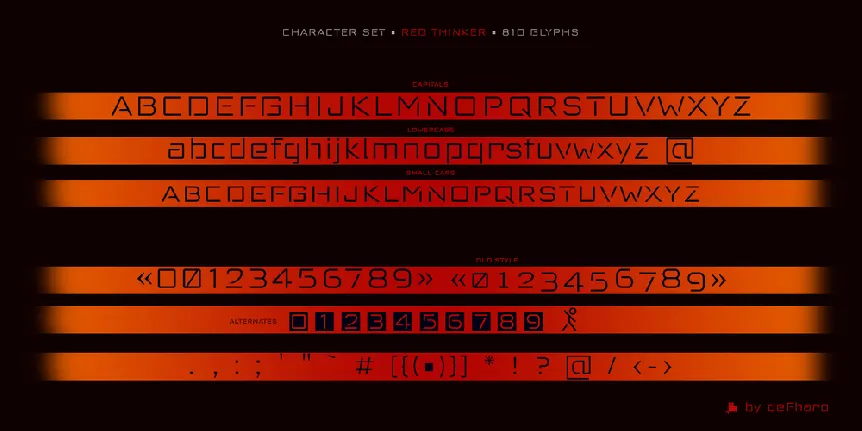 Red Thinker font