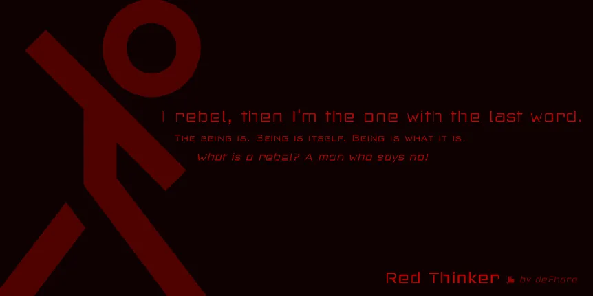 Red Thinker font