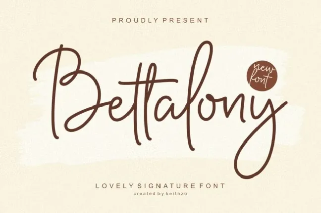 Bettalony Script font