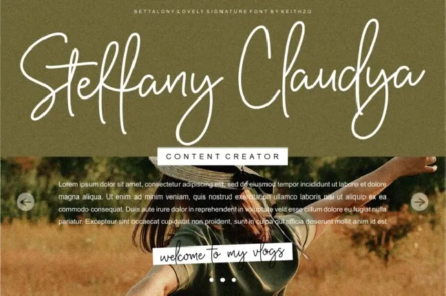 Bettalony Script font