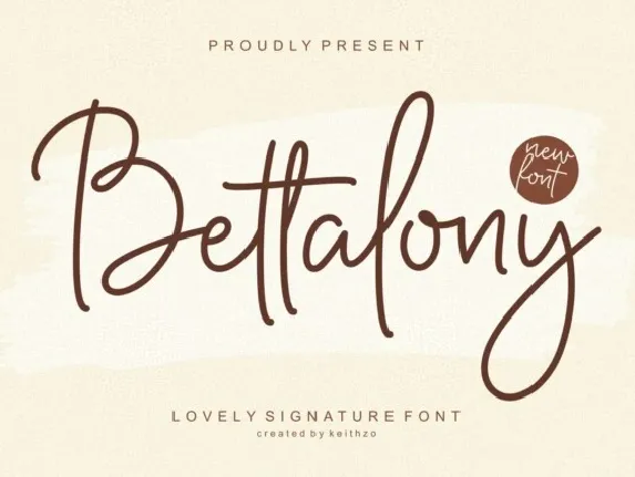 Bettalony Script font