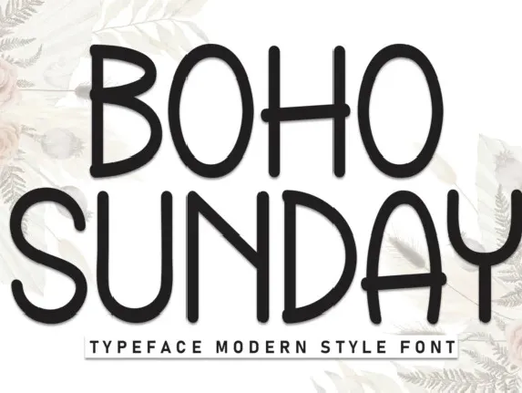 Boho Sunday Display font