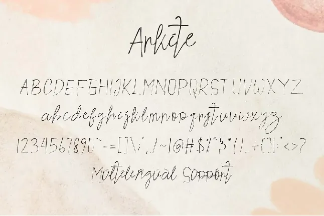 Arkite font