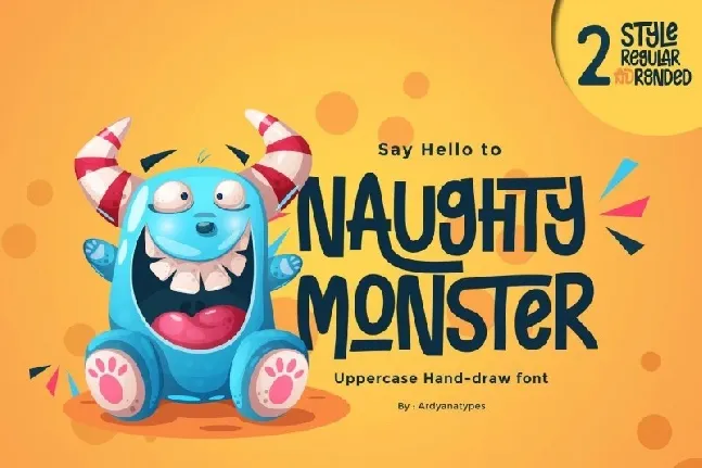 Naughty Monster Display font