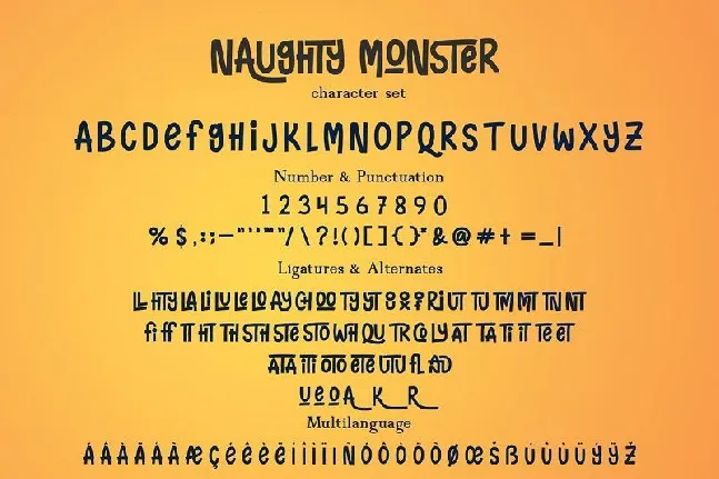 Naughty Monster Display font