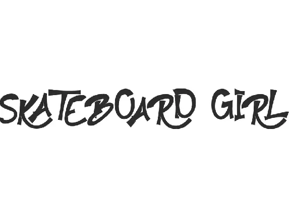 Skateboard Girl font