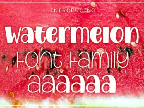 Watermelon Display font