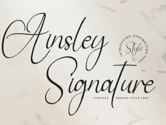 Ainsley Signature font