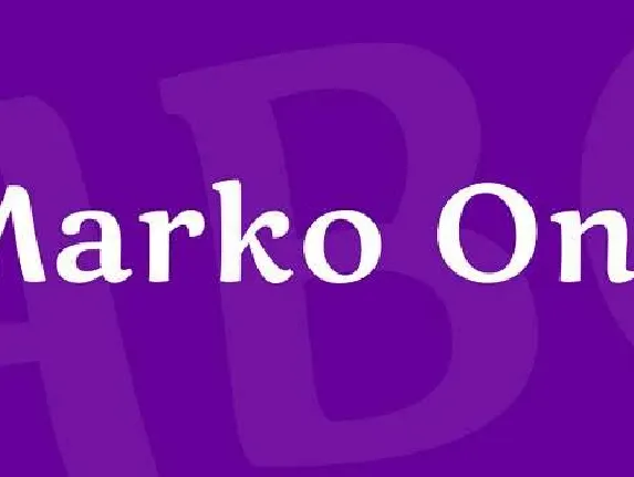 Marko One font