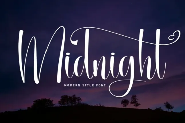 Midnight Calligraphy font