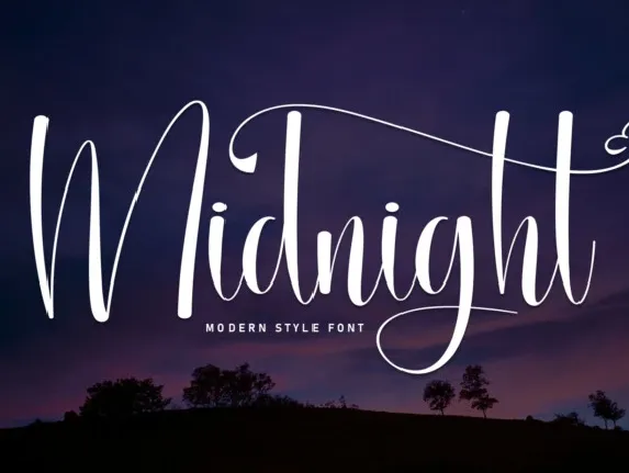 Midnight Calligraphy font