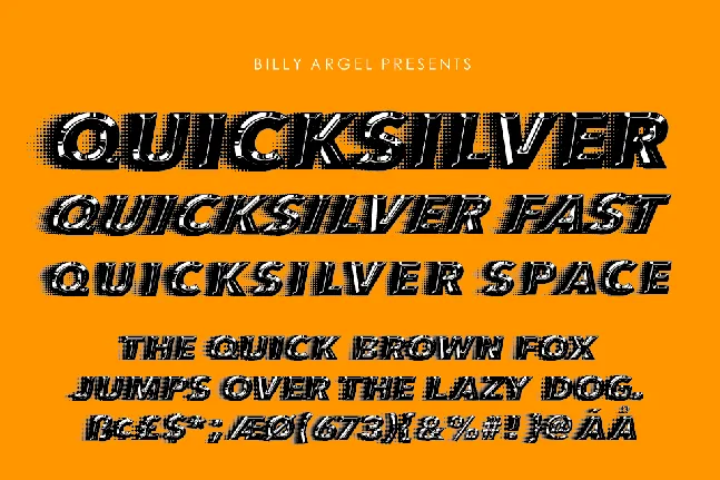 QUICKSILVER FAST font