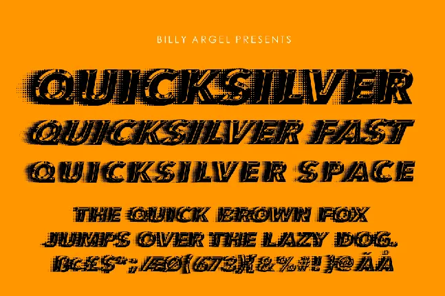 QUICKSILVER FAST font