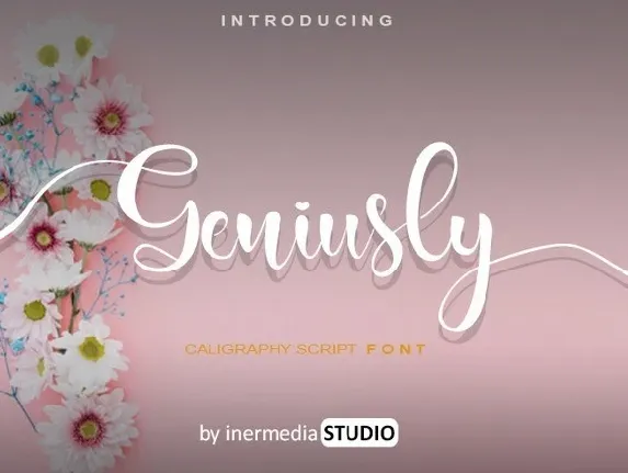 Geniusly Calligraphy font