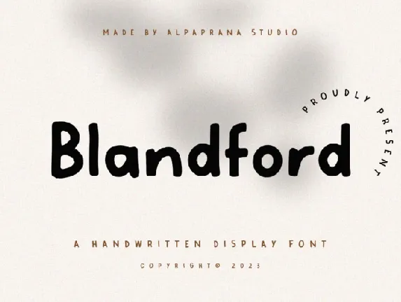 Blandford font