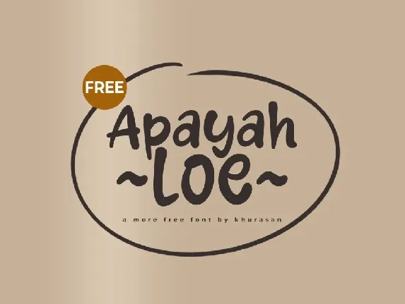 Apayah Loe font