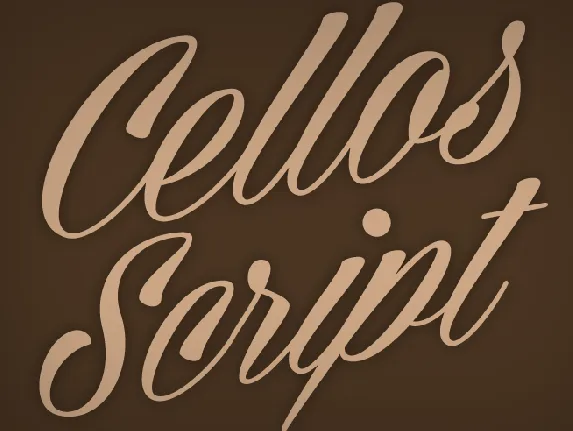 Cellos Script Personal Use Only font