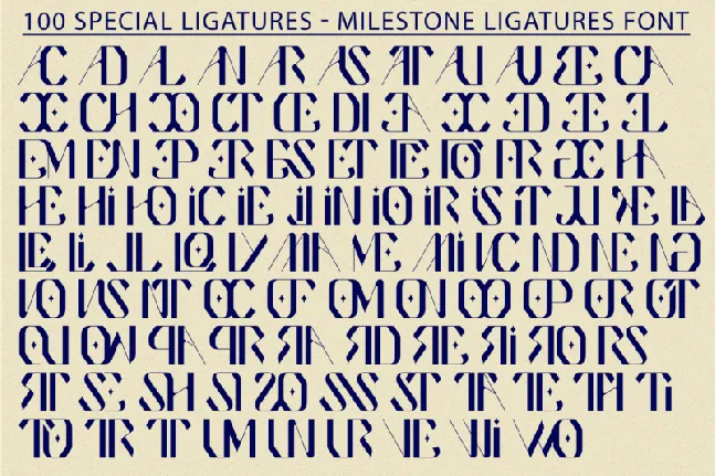 Milestone Ligatures font