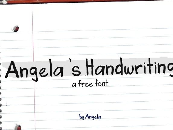 Angela’s Handwriting font